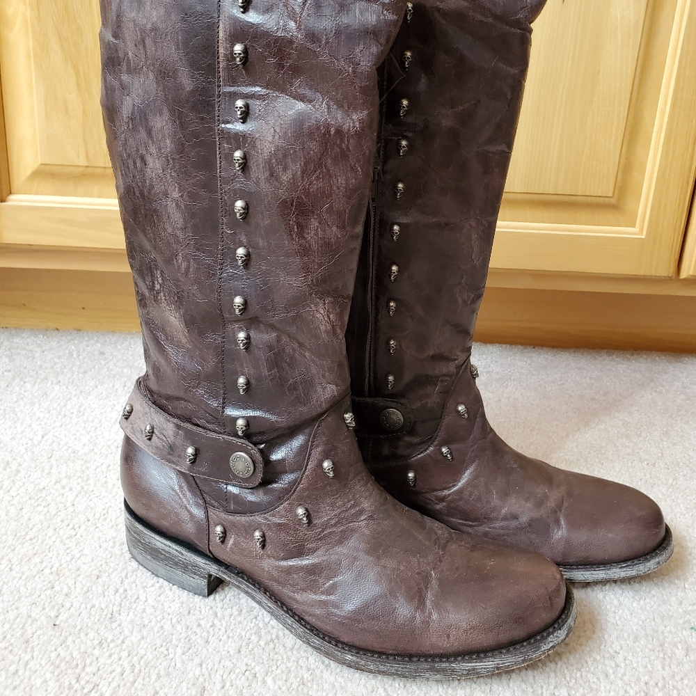 Old Gringo Studded Skull Boots